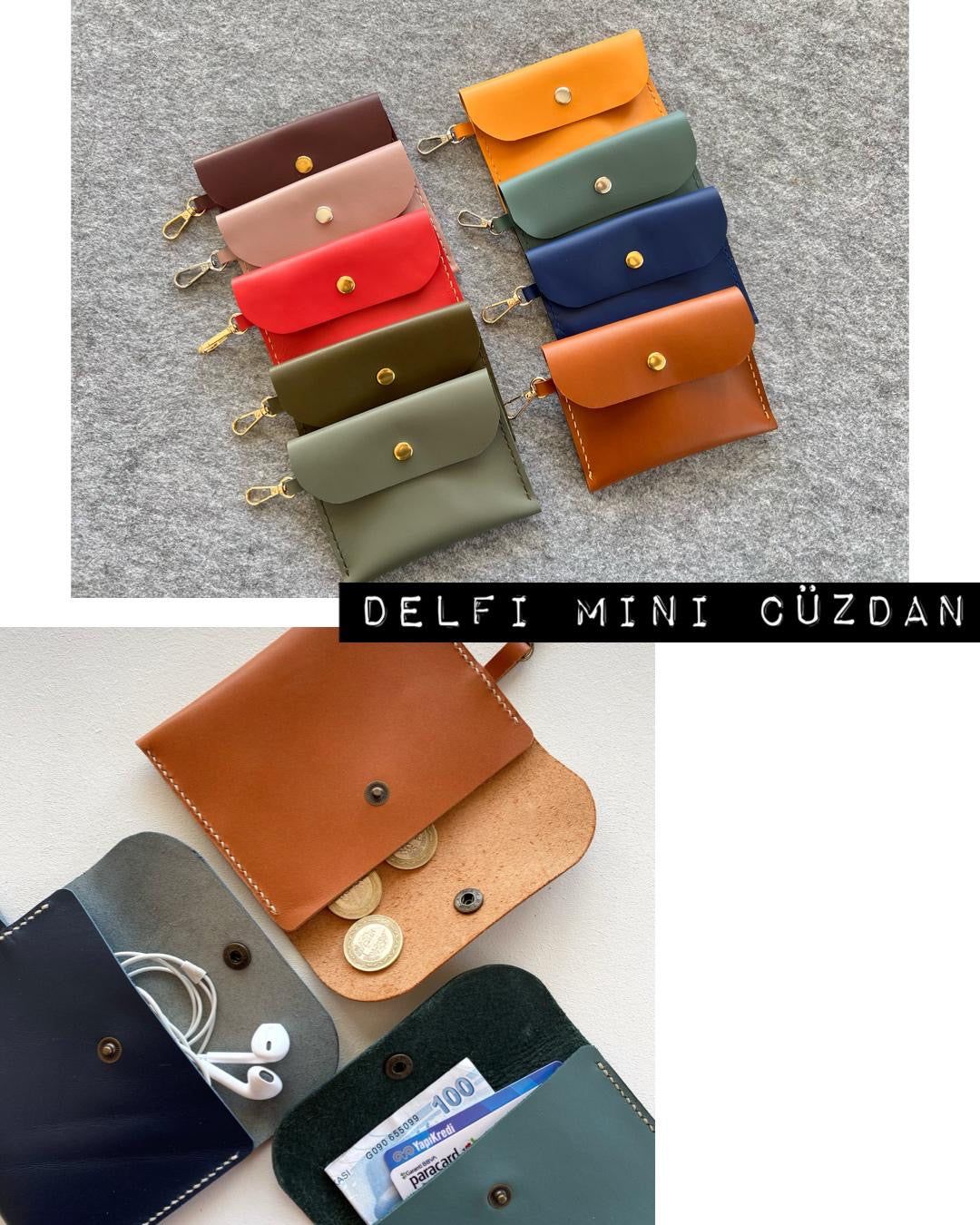 Delfi Pudra Deri Cüzdan