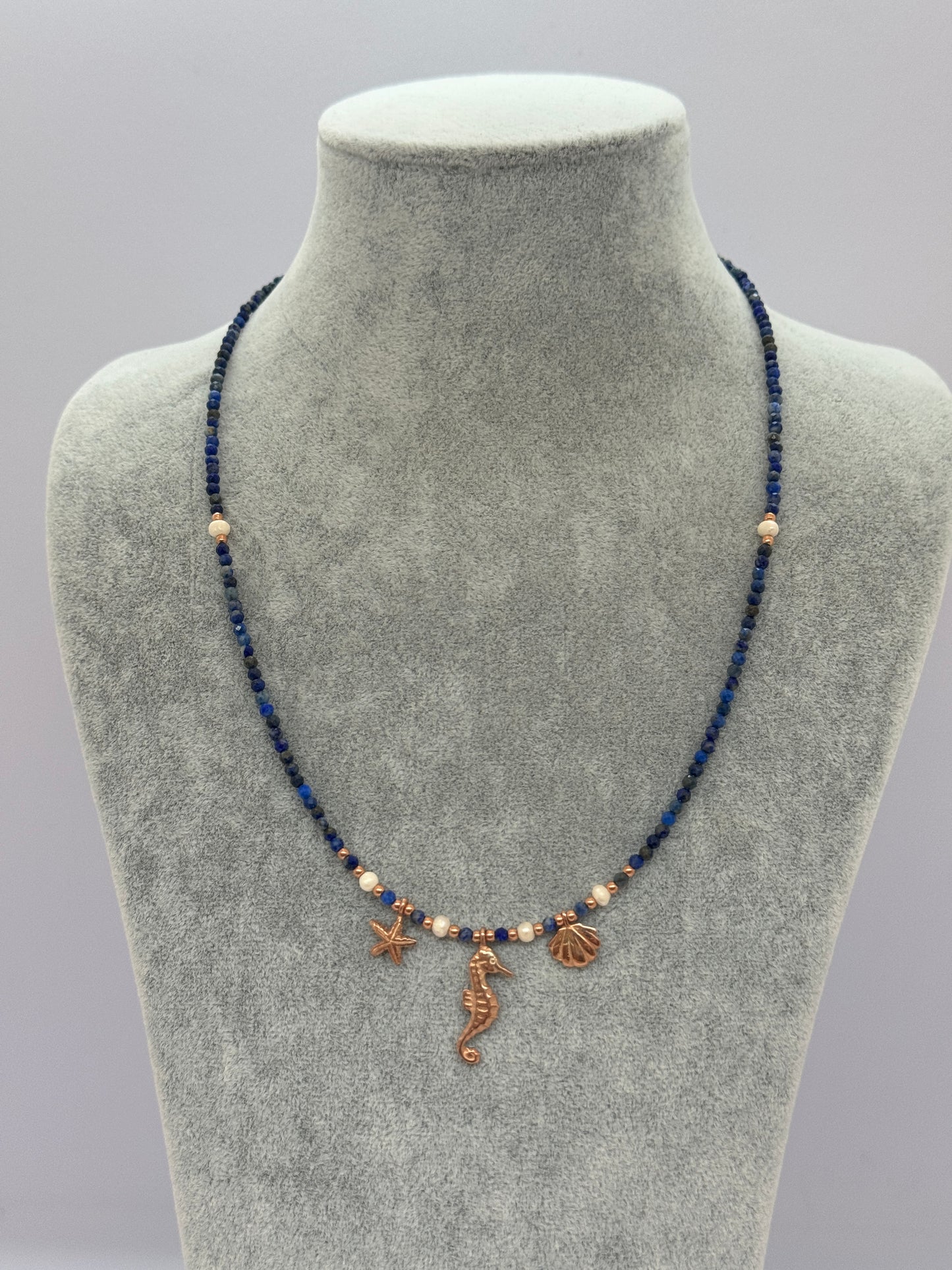 Atlantik Lapis Rose Gold Gümüş Kolye