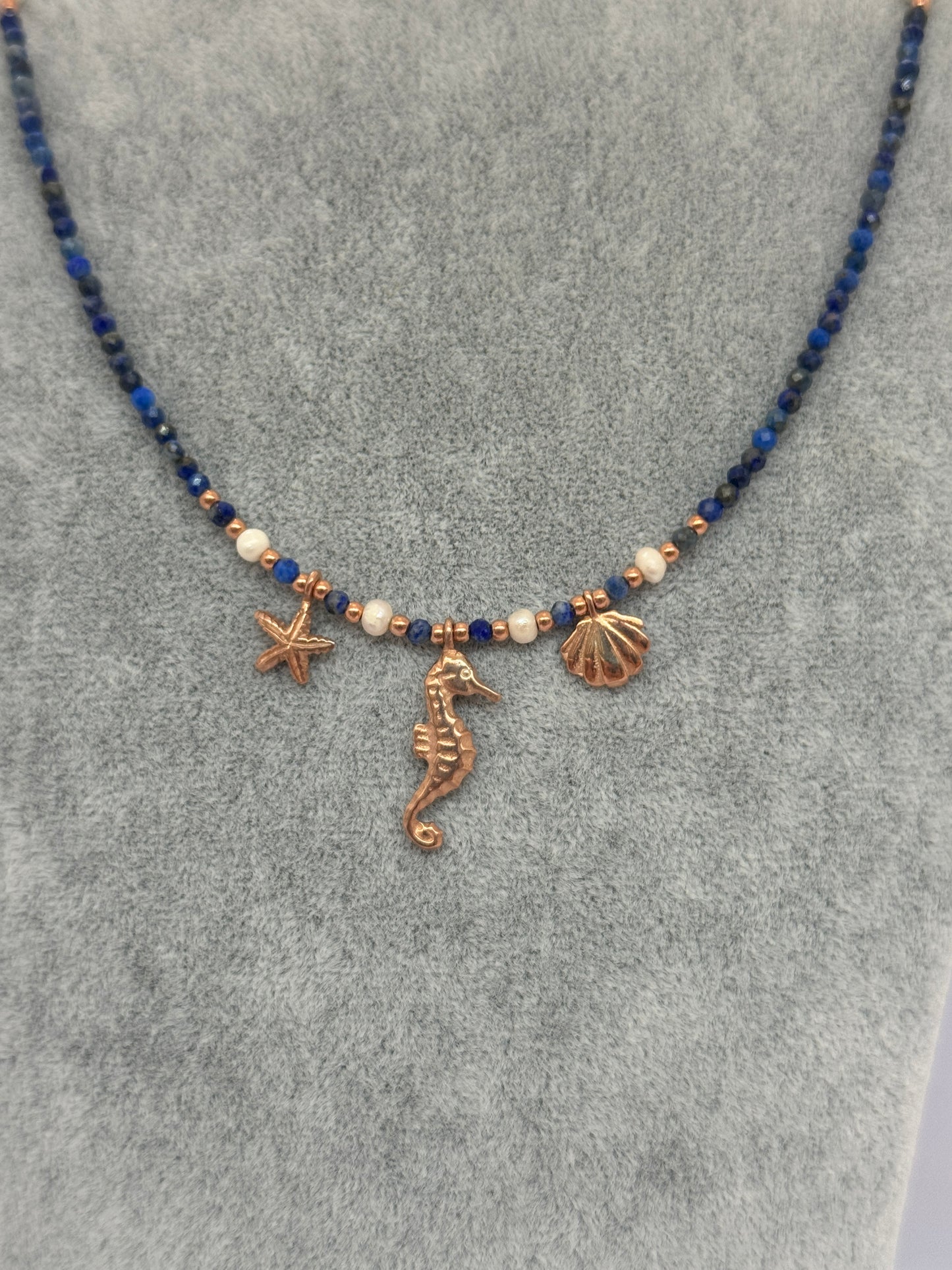 Atlantik Lapis Rose Gold Gümüş Kolye