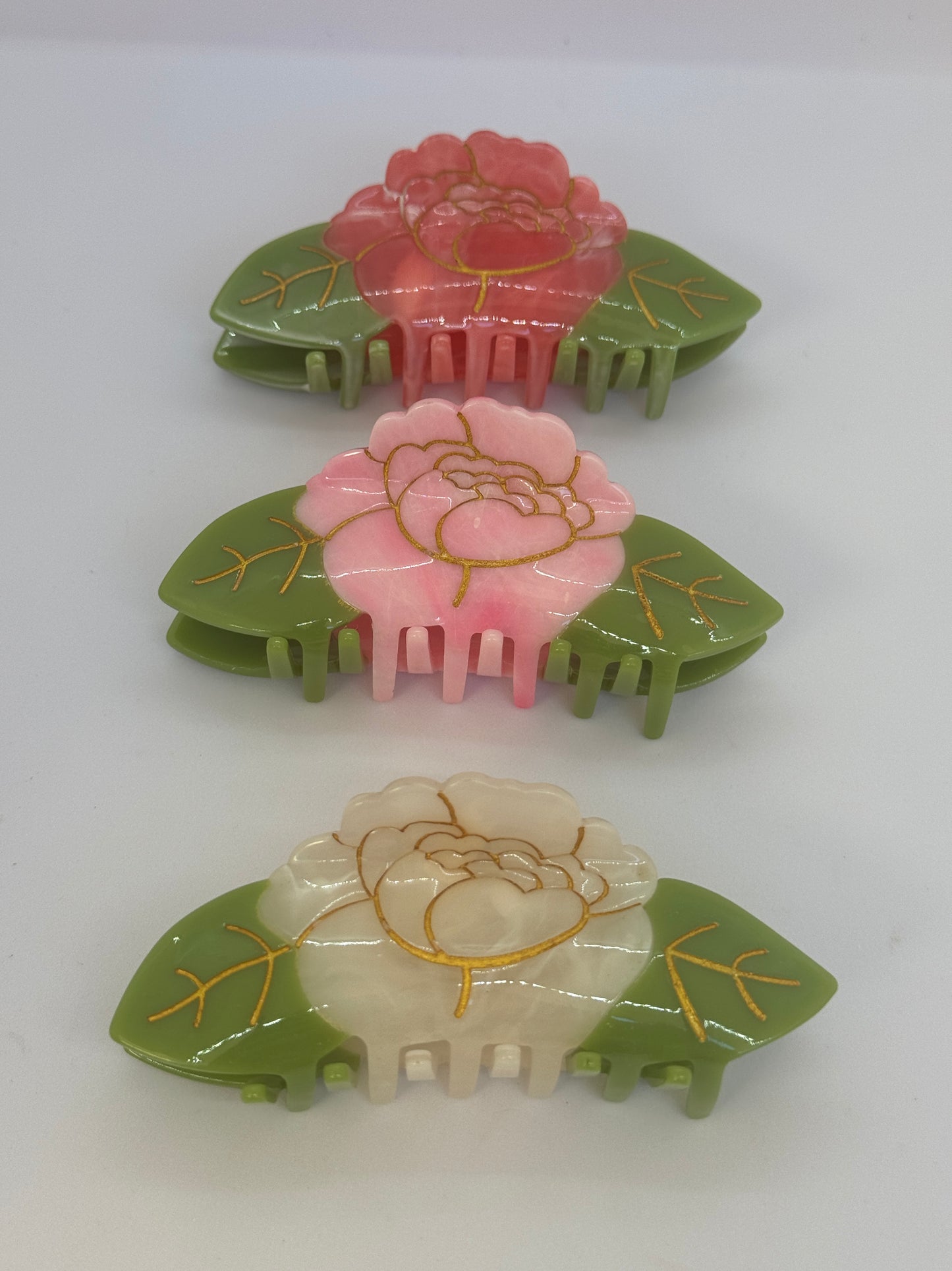 Kemik Pembe Gül Toka