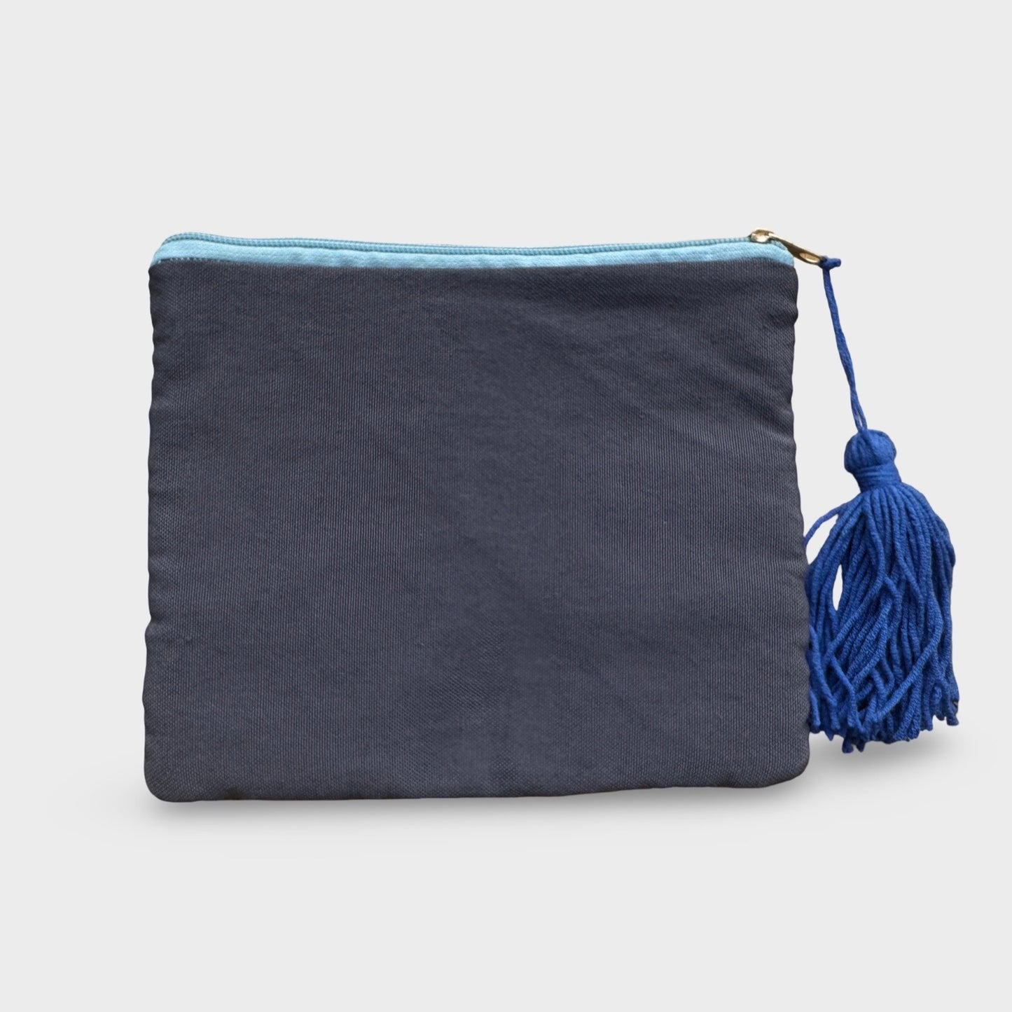 White Flowers Punch Clutch Çanta