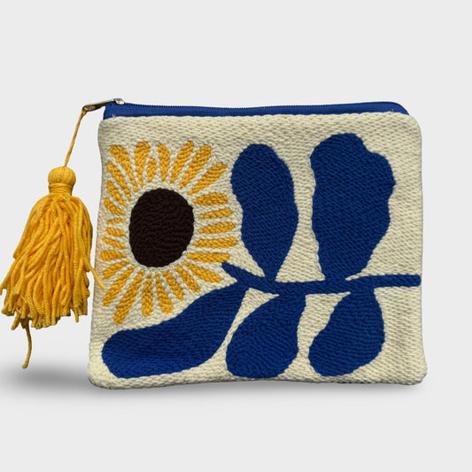 Sun Flowers Punch Clutch Çanta
