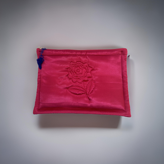 Pembe Saten Yorganlama Clutch