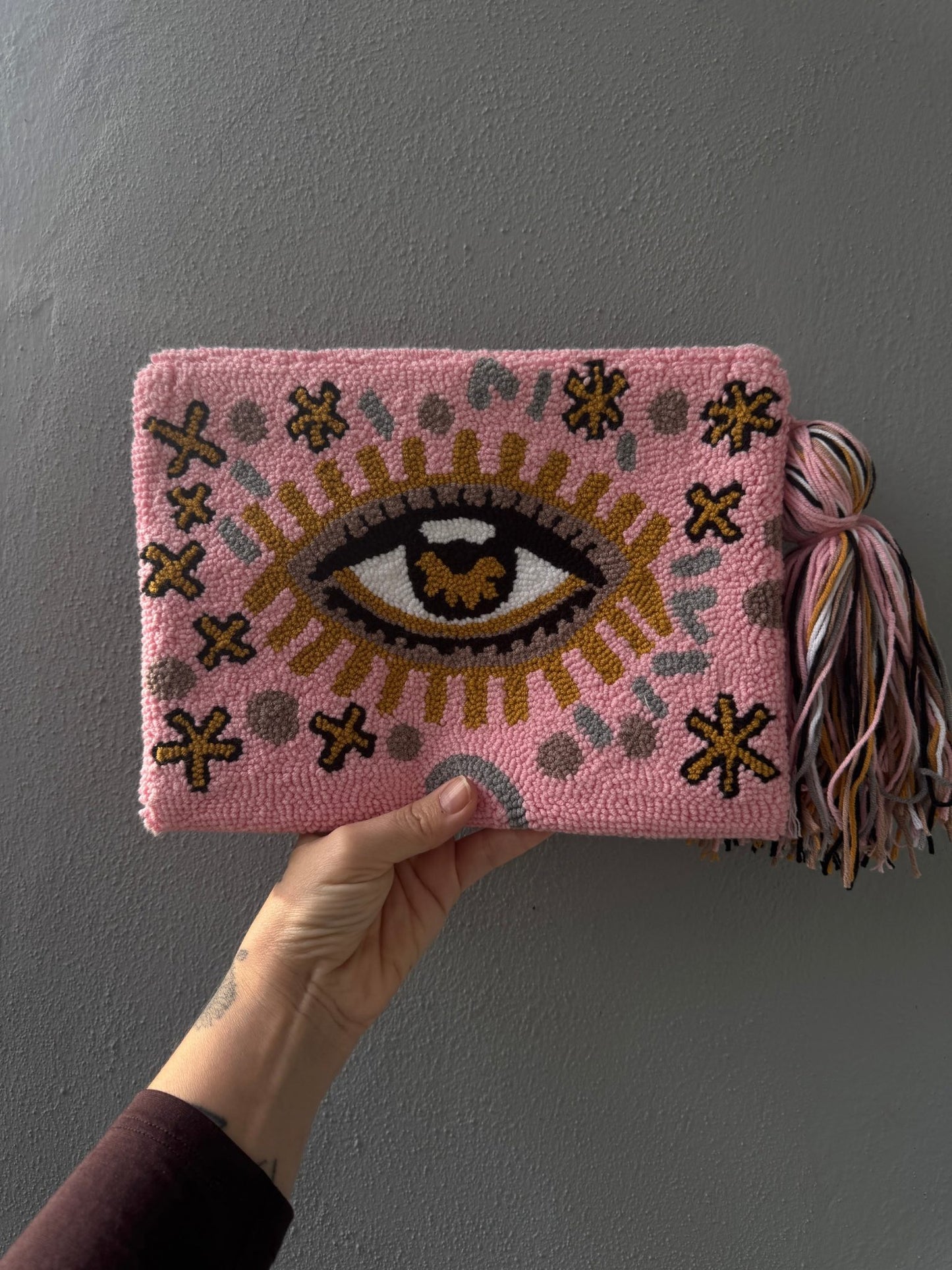 Evil Eye Punch Clutch Çanta