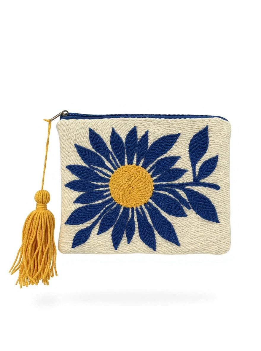 Sun Flowers Punch Clutch Çanta
