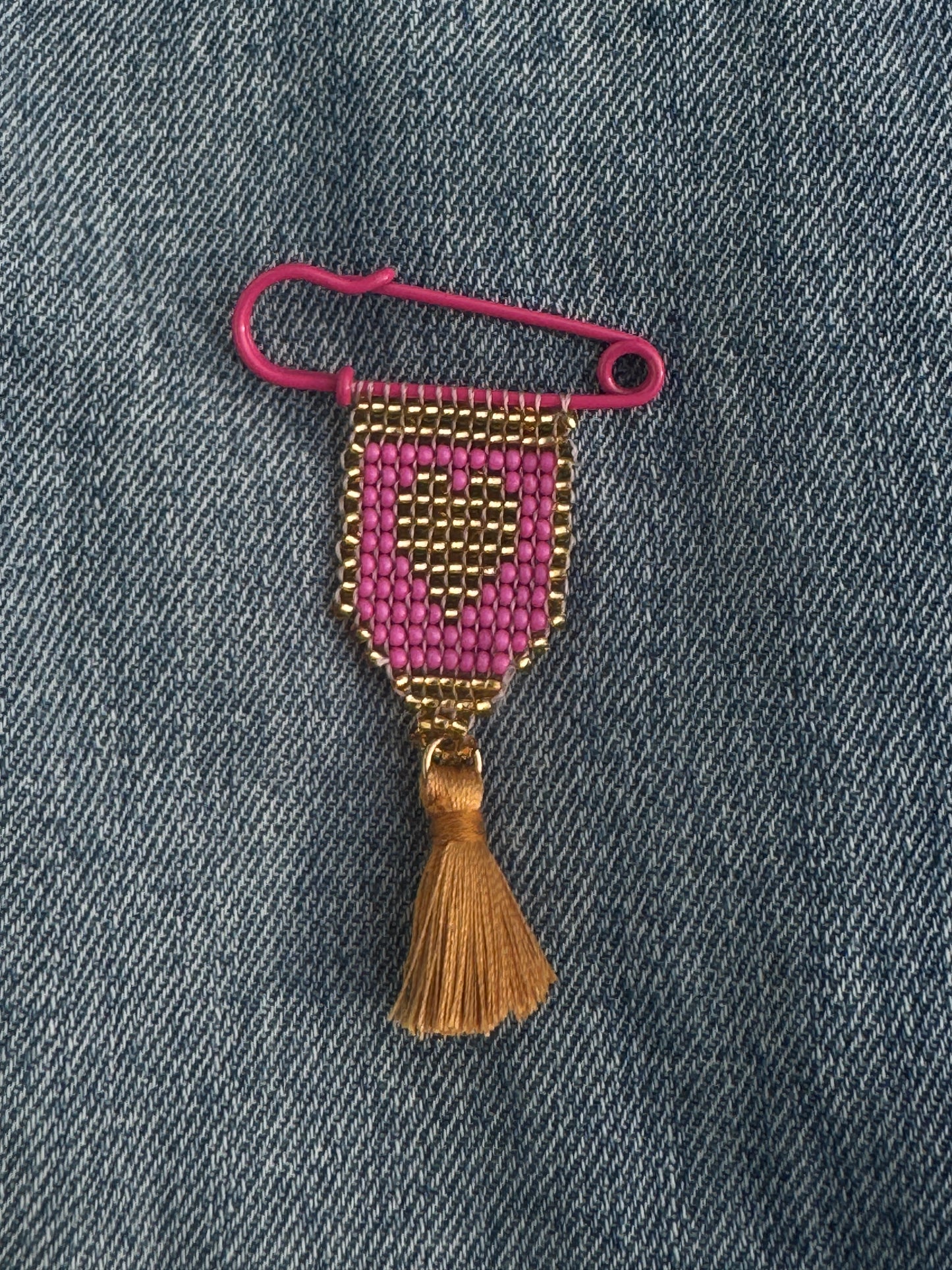 Miyuki Göz Broş Pembe Kalp