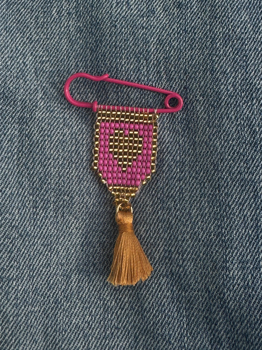 Miyuki Göz Broş Pembe Kalp